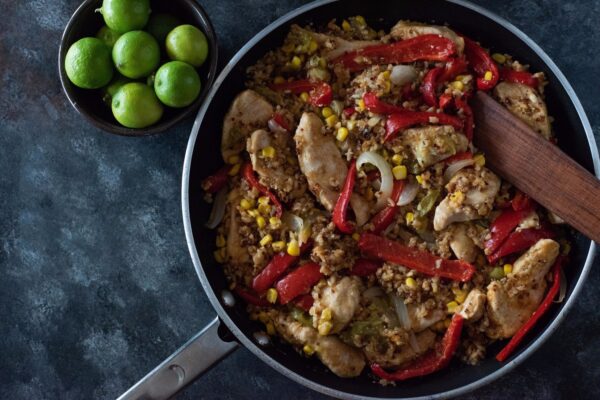 Roasted Vegetable Southwestern Chicken with Brown Rice & Quinoa Knorr® One Skillet Meals — Christy Wilson Nutrition