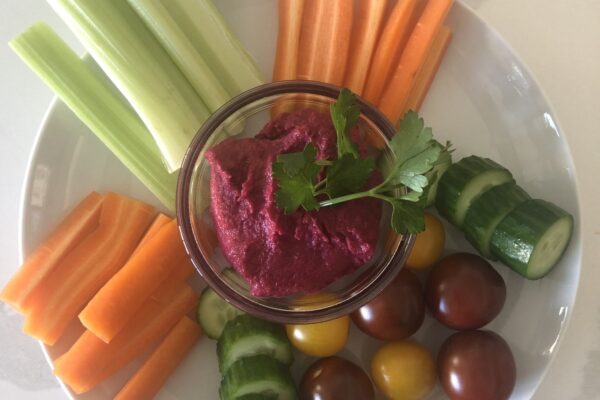 Roasted Beet Hummus with Vegetables — Jill West Nutrition Consulting Roasted Beet Hummus with Vegetables — Jill West Nutrition Consulting