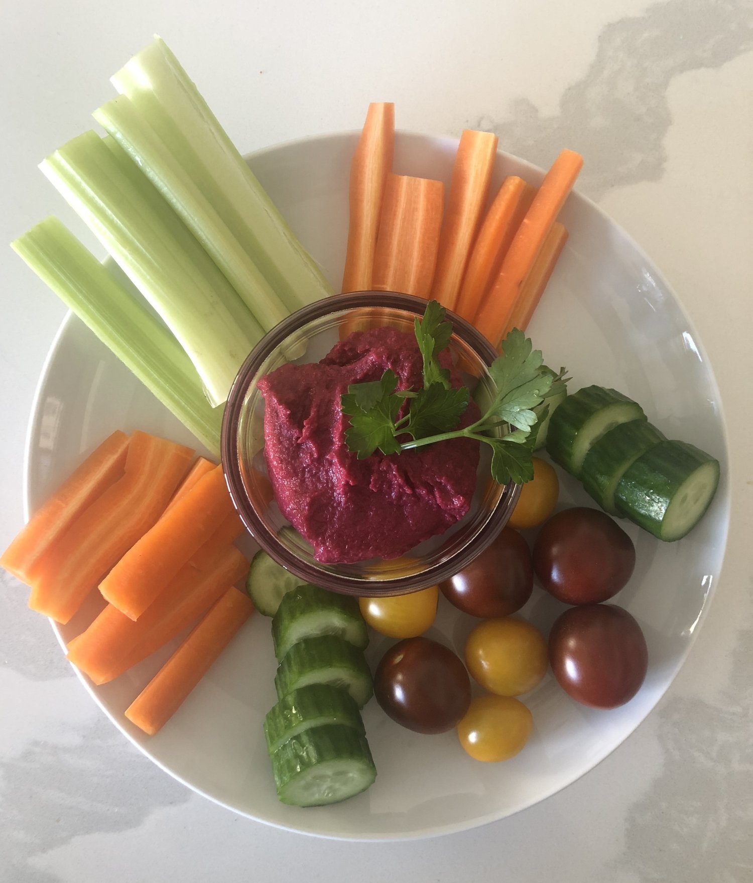 Roasted Beet Hummus with Vegetables — Jill West Nutrition Consulting