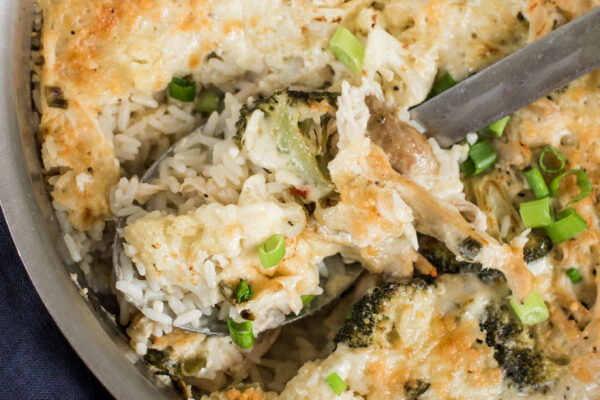 Cheesy Chicken and Rice Skillet