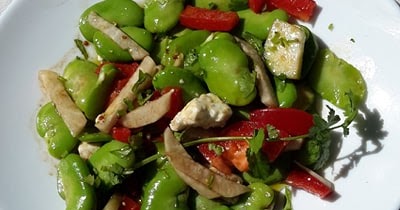 FAVA BEAN AND RED PEPPER SALAD