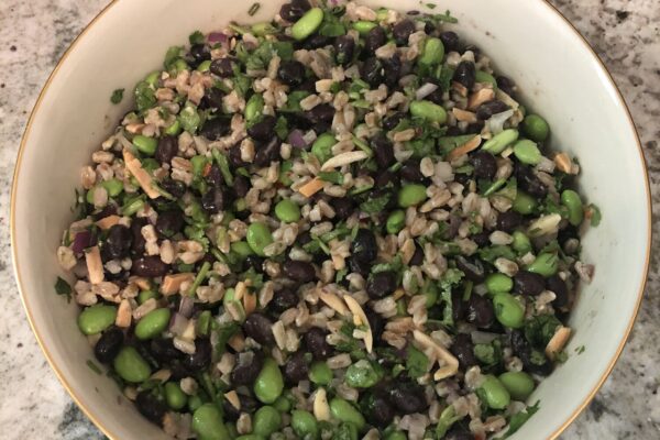 Farro and Black Bean Salad with Cilantro and Almonds — Jill West Nutrition Consulting Farro and Black Bean Salad with Cilantro and Almonds — Jill West Nutrition Consulting
