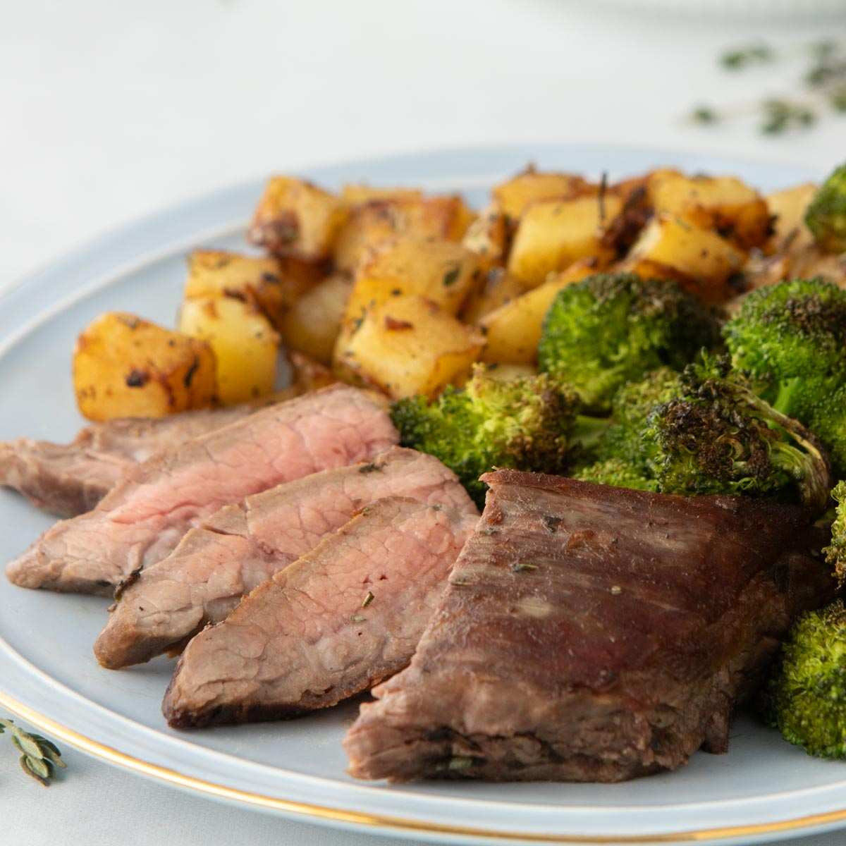 Small Pan Seared Flank Steak