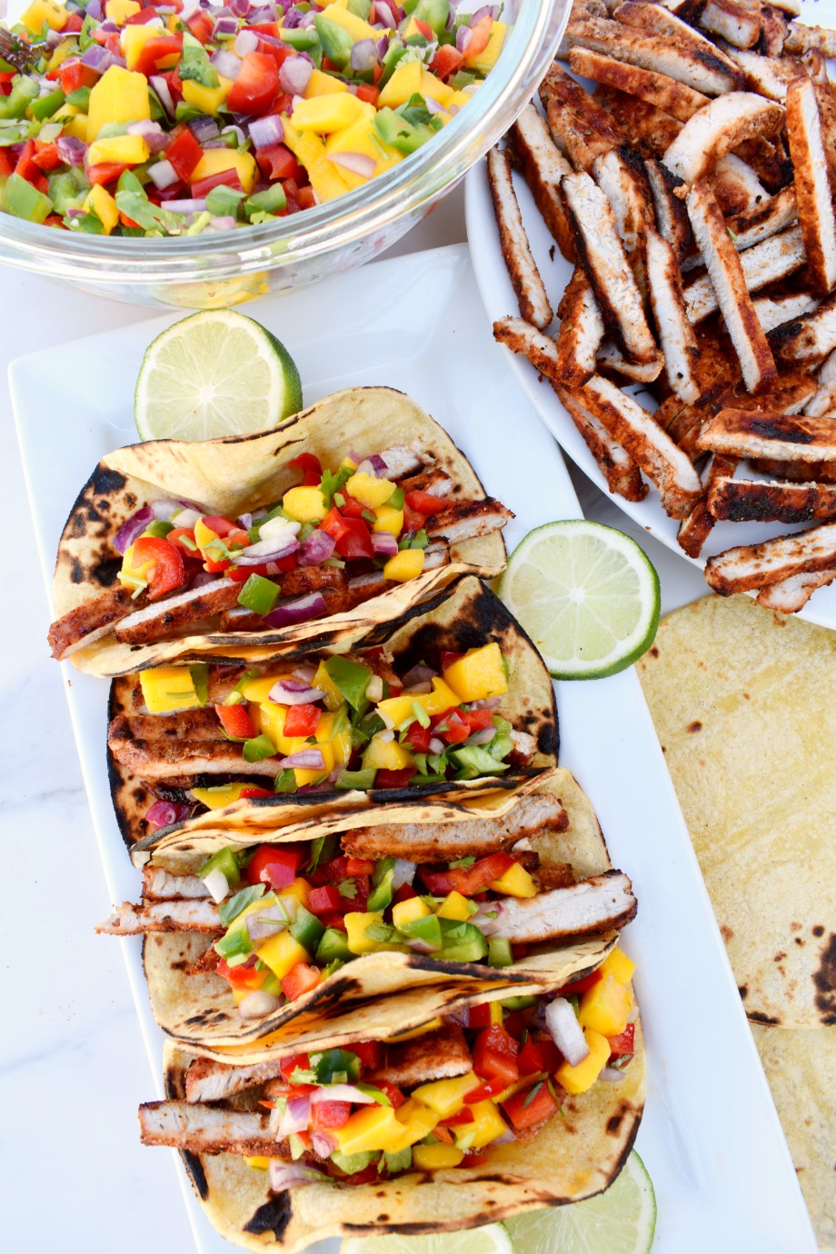Grilled Pork Tacos with Mango Salsa