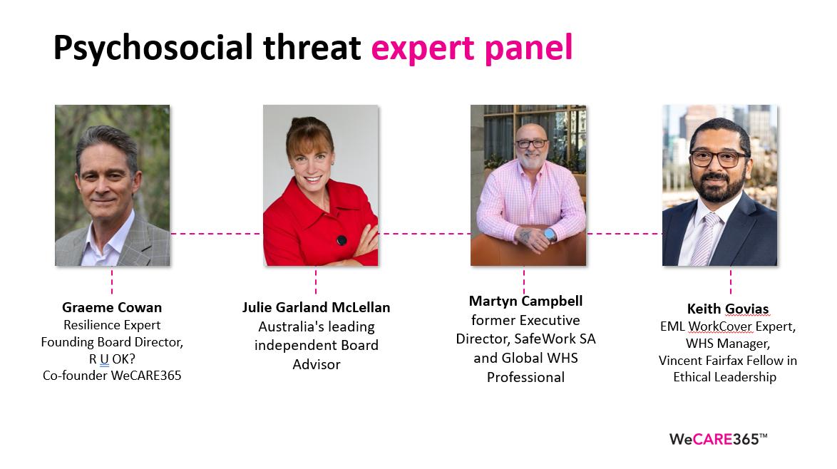 Expert Panel Summary: Psychosocial Risks – How Boards and WHS Can Navigate Legal and Financial Threats | Graeme Cowan