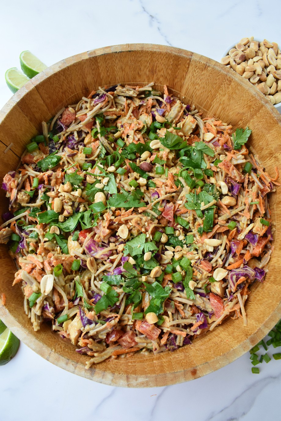 Thai Peanut Chicken Pasta Salad