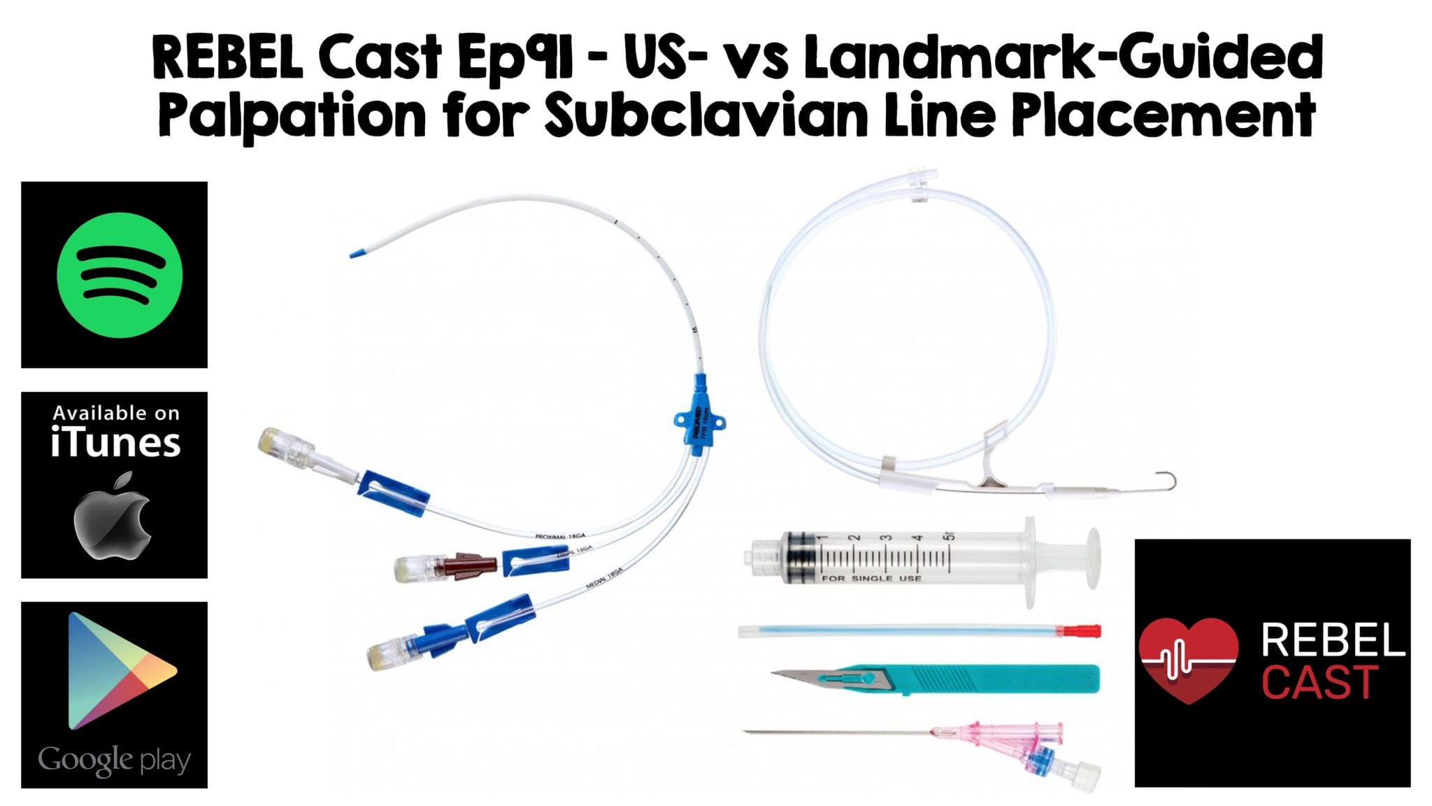 REBEL Cast Ep91: Static Ultrasound vs Landmark Placement of Subclavian Central Lines – REBEL EM