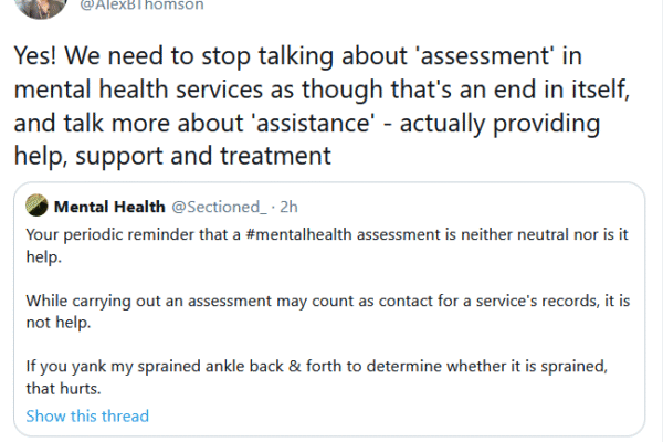 Assessed to death | Sectioned