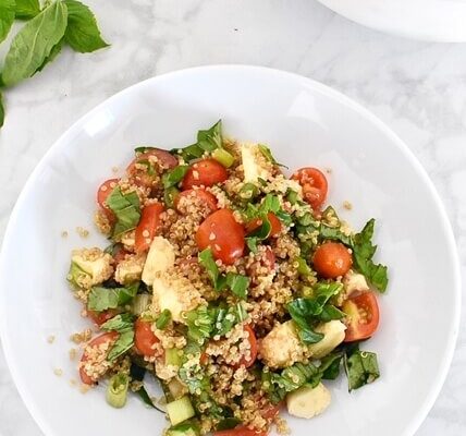 Mediterranean Diet Meal Prep Cookbook + Quinoa Bruschetta Salad – Tasty Balance Nutrition Los Angeles Registered Dietitian Nutritionist