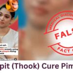Can Spit (Thook) Cure Pimples?