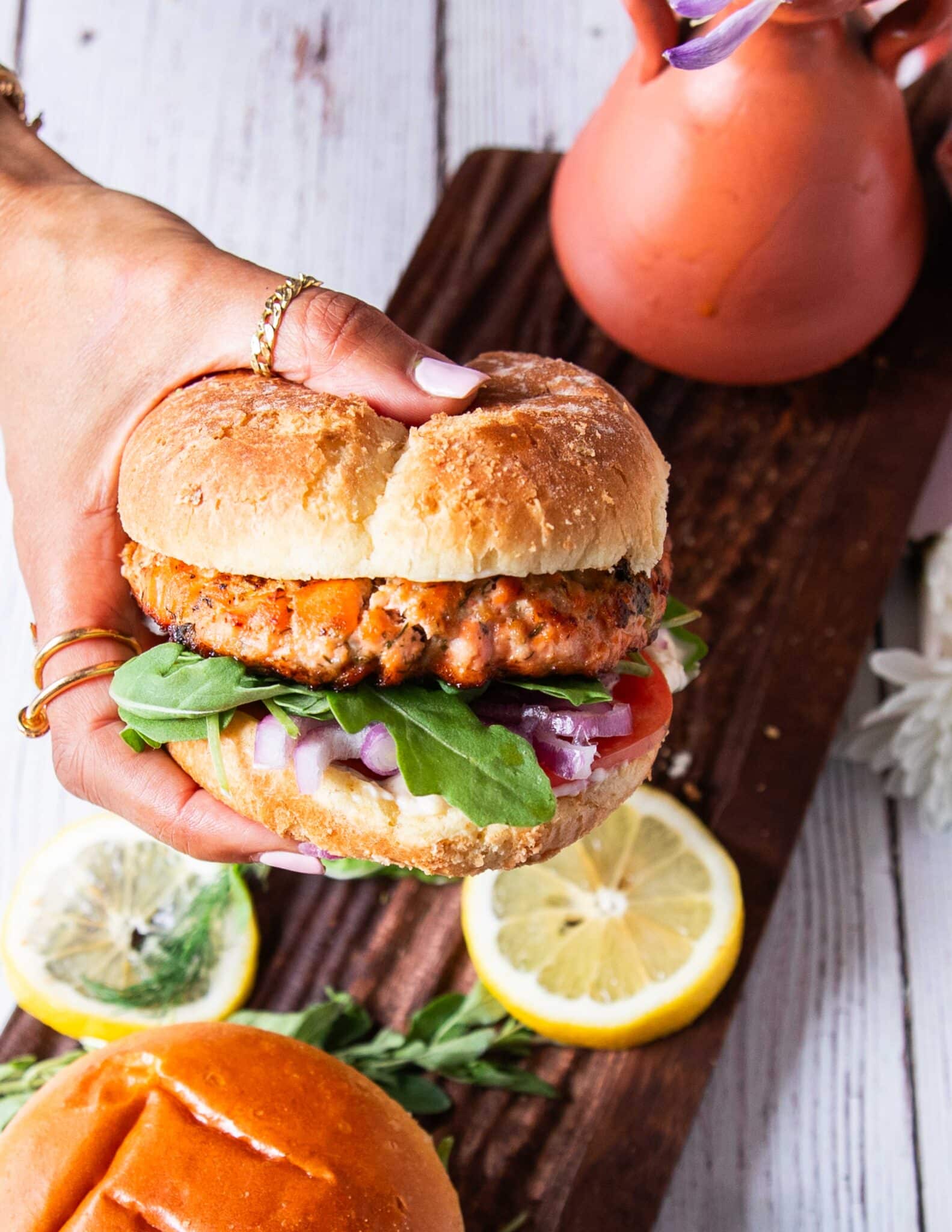 Salmon Burgers • Juicy & Easy Homemade Salmon Burgers {video} • Two Purple Figs