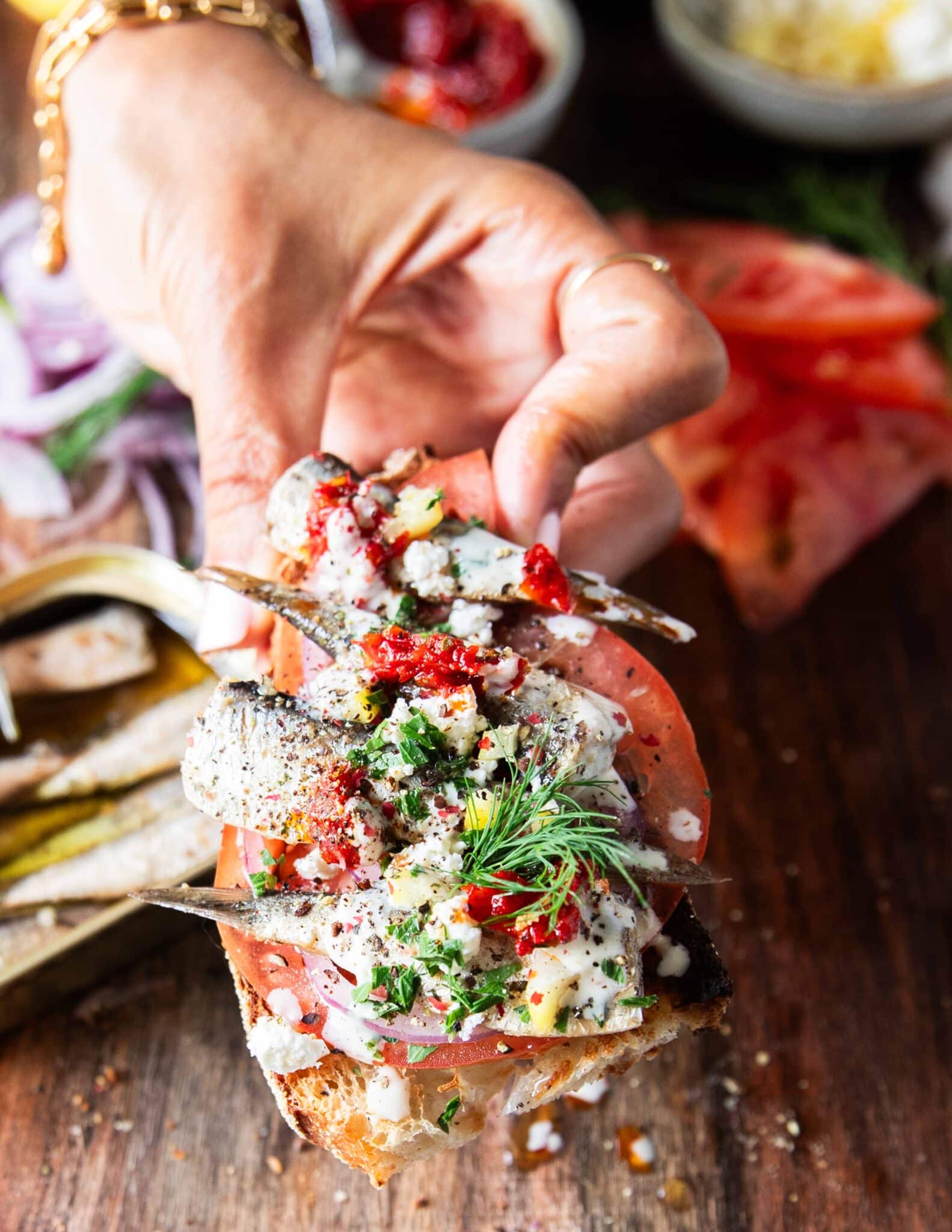 Sardines On Toast • 5 Mins Mediterranean Sardines Recipe • Two Purple Figs