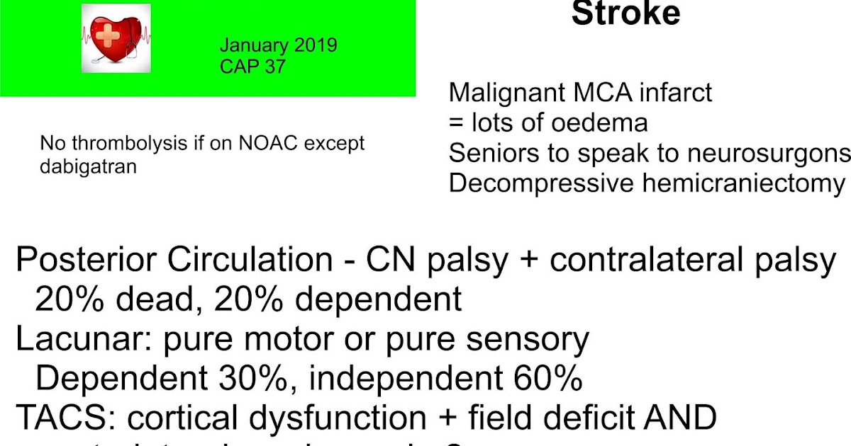 Adult Emergency Medicine: Stroke and TIAs