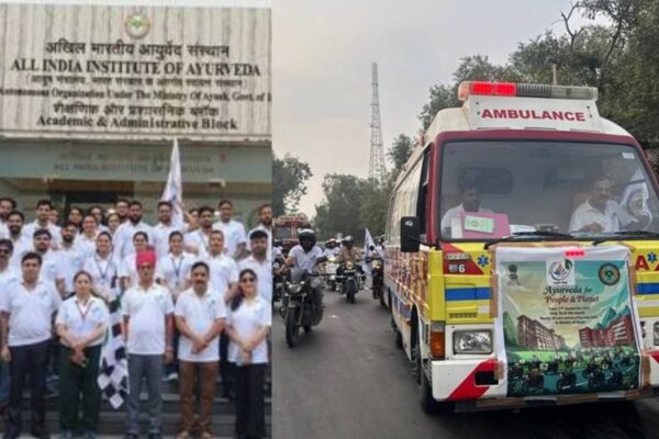 AIIA holds bike rally under the theme Ayurveda for People and Planet