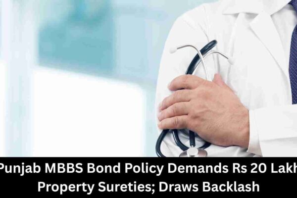 Punjab MBBS Bond Policy Requires Rs 20 Lakh Property Sureties Faces Backlash