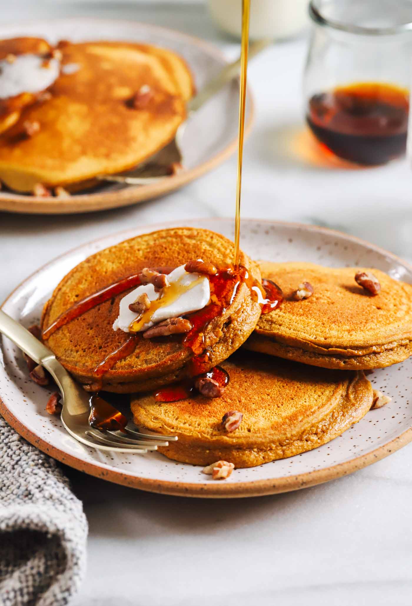 Buckwheat Blender Pumpkin Pancakes (dairy-free, gluten-free)