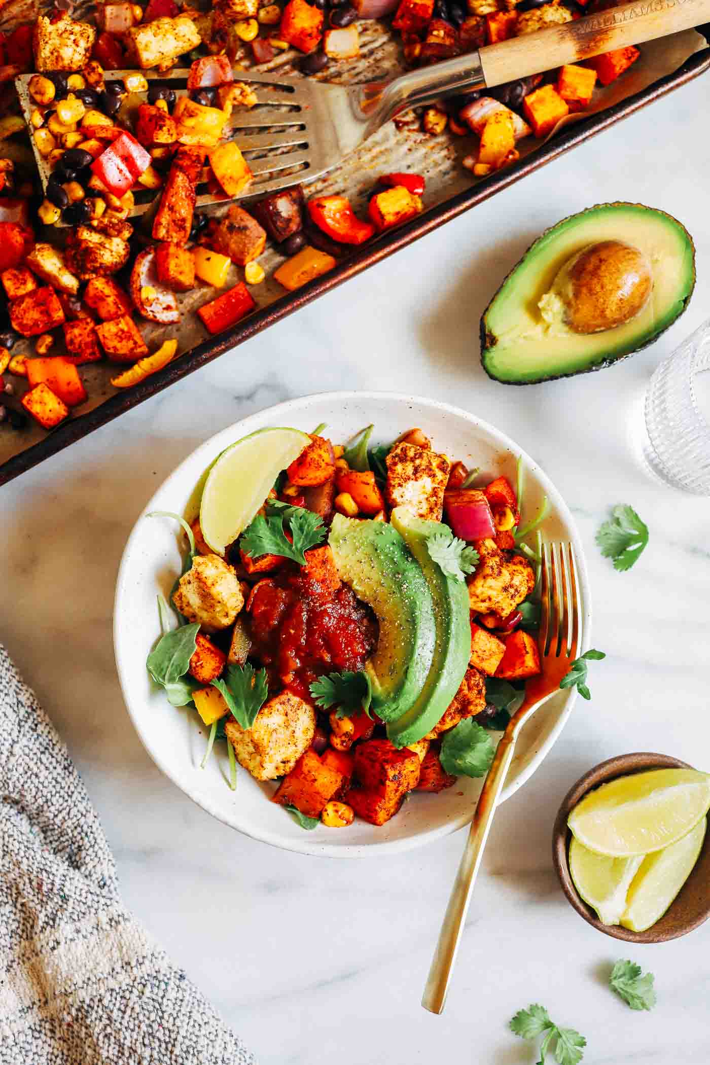 Sheet Pan Mexican Sweet Potato Bake