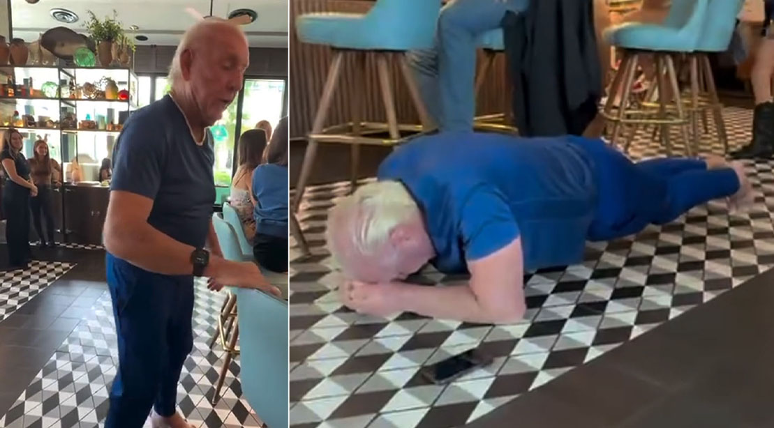 Ric Flair, 76, Shocks Fans with 4-Minute Plank at Restaurant