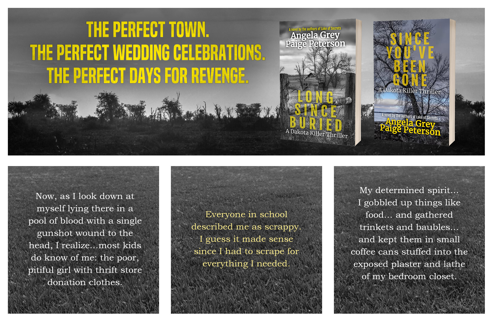 A Dakota Killer Thriller – Novelist of YA books, Memoirist & Mystery Writer Angela Grey