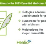 WHO adds psoriasis biologics, sunscreen