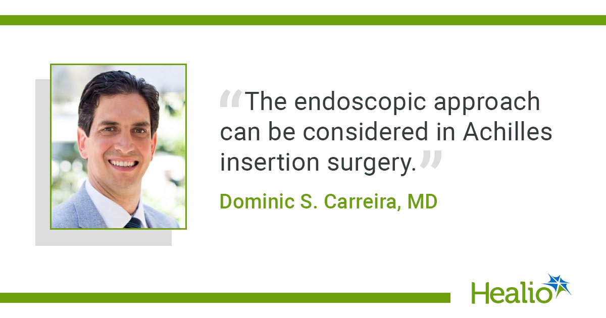 MIS Achilles repair may reduce complications vs. open repair