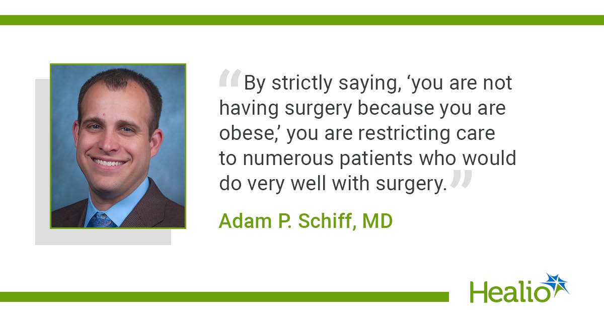 BMI cutoffs for ankle arthroplasty may restrict care