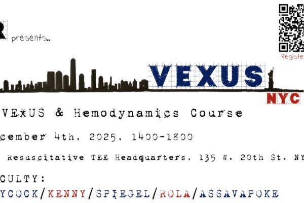 VExUS & Hemodynamics NYC, Dec 4th, 2025!