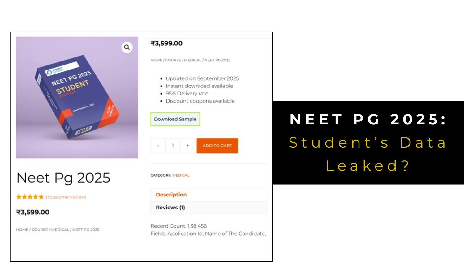 ‘Our data’s on sale for Rs 3,599’- NEET PG 2025 students allege massive privacy breach