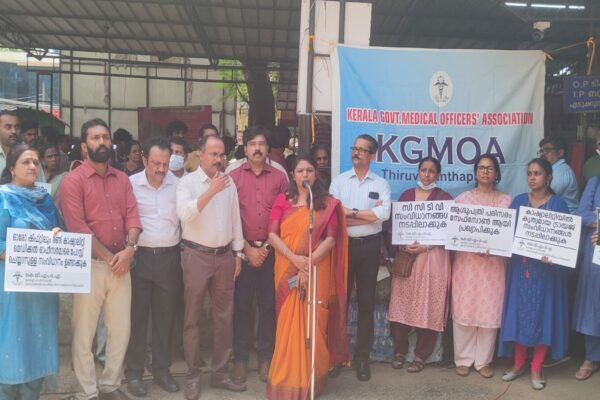 Kerala Govt doctors protest, demand safety after attack on colleague