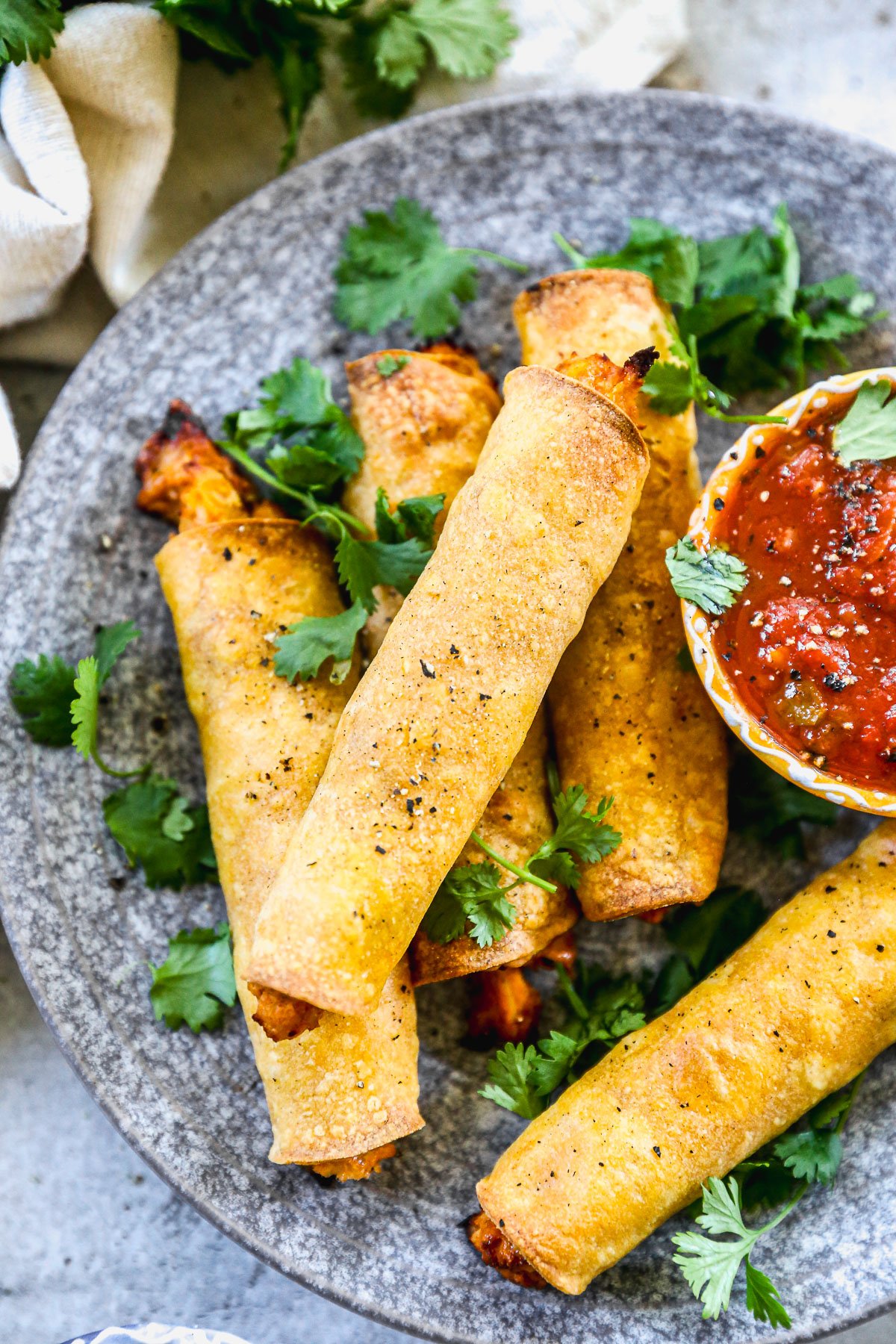 Crispy Chicken Taquitos (Air Fryer, Oven, and Stovetop Options!)