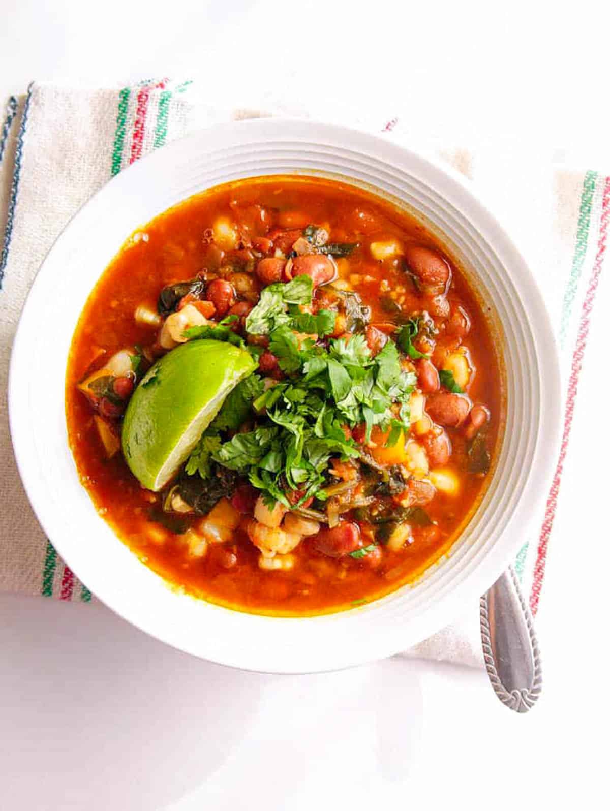 Vegan Pozole Rojo (Instant Pot Recipe!)