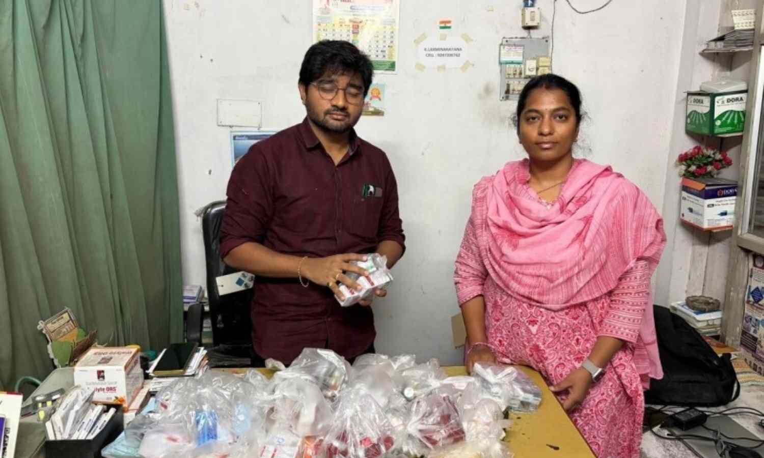 Raid at Quack Clinic in Karimnagar, illegally stocked drugs seized