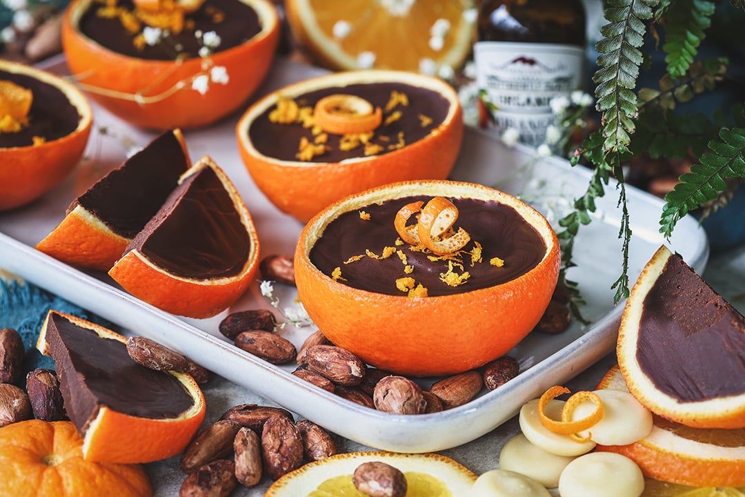 Orange Chocolate Cups with Organic Orange Extract