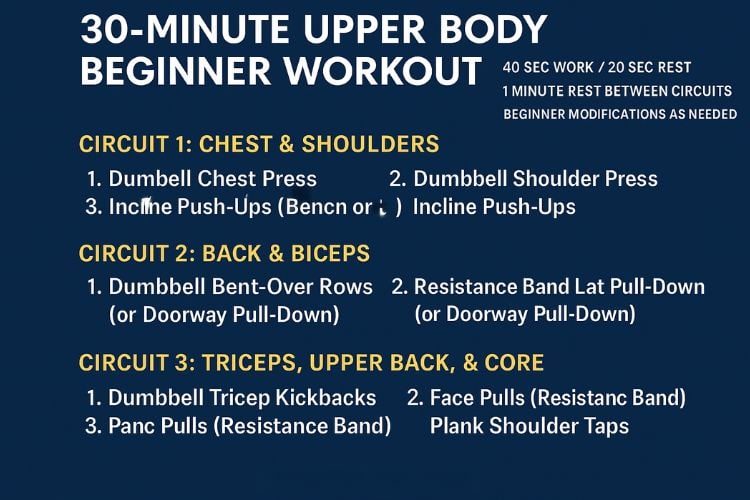 The Efficient 30-Minute Upper Body Workout for Beginner Strength